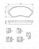 Комплект гальмівних колодок передн, MAZDA 323 F VI, 323 S VI 1.3-1.6 09.98-05.04 0 986 494 616 BOSCH 0986494616 (фото 8)