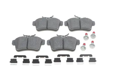 Колодки гальмівні (задні) Citroen C4 09-/DS4/DS5 11-15/Peugeot 308/508/3008/5008 09-18 (з прижимною пластиною) BOSCH 0 986 494 640