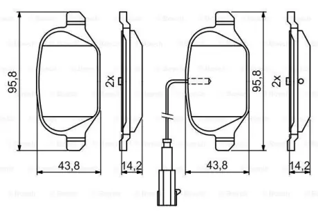 Гальмівні колодки дискові ROBERT BOSCH 0986494779