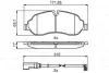 Колодки гальмівні (передні) Ford Tourneo Custom/Transit Custom/Transit V363 12- (+датчики) (спарка) BOSCH 0 986 494 845 (фото 1)