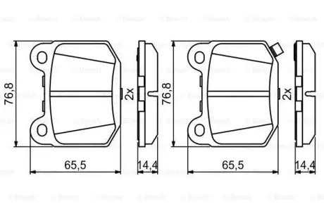 A_Колодки гальмівні дискові SUBARU Forester "R "12>> ="" BOSCH 0986494865