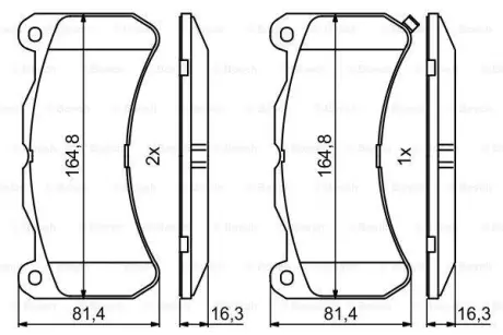 Колодки дискового тормоза BOSCH 0986494871
