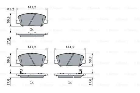Гальмівні колодки дискові ROBERT BOSCH 0986494979