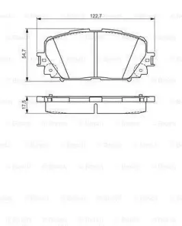 A_Колодки гальмівні дискові TOYOTA Yaris/Prius \&#039;\&#039;F &quot;06&gt;&gt; PR2 =&quot;&quot; BOSCH 0986495109 (фото 1)