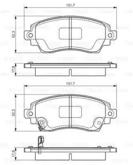 Комплект гальмівних колодок 0 986 495 132 BOSCH 0986495132