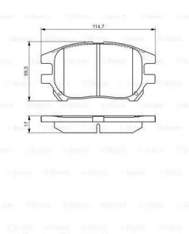 Гальмівні колодки дискові ROBERT BOSCH 0986495140