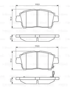 Гальмівні колодки дискові ROBERT BOSCH 0 986 495 242