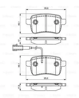 Гальмівні колодки дискові ROBERT BOSCH 0986495305