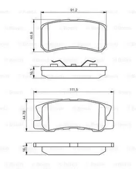 Колодки гальмівні (задні) Mitsubishi Outlander 06-12/Pajero 90-/Peugeot 4007/4008 07- BOSCH 0 986 495 357