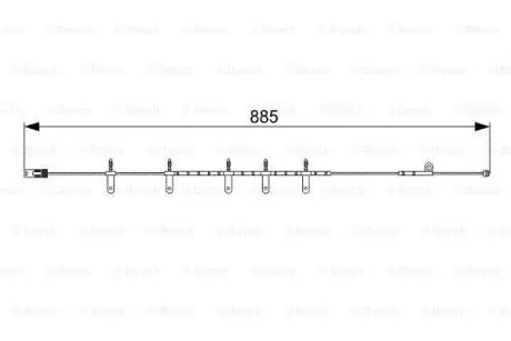 Датчик зносу гальм.колодок 885mm MINI \'\'F \'\'1,4-1,6 \'\'01-08 ="" BOSCH 1987473015