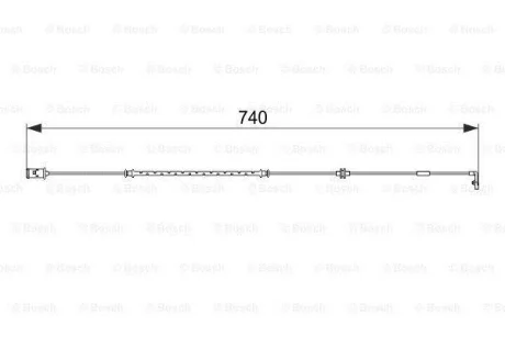 Гальмівні аксесуари (Датчик зносу колодки) BOSCH 1987474587