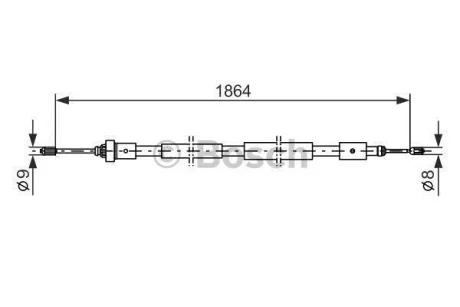 Трос ручного гальма BOSCH 1 987 477 591