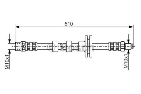 Шланг гальмівний (передній) Land Rover Range Rover III 02-12 (L=481mm) BOSCH 1 987 481 157
