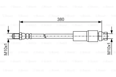 A_Гальмівний шланг CHEVROLET/OPEL/SAAB Malibu/Insignia/9-5 \'\'R \'\'08>> ="" BOSCH 1987481547