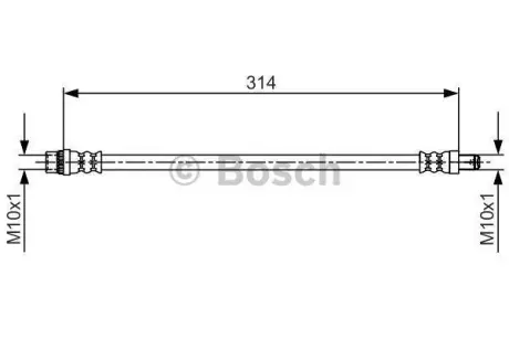 A_Гальмівний шланг RENAULT Logan/Sandero \'\'F \'\'1,6 \'\'10>> ="" BOSCH 1987481718