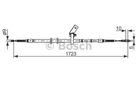 Трос гальмівний AUDI 80 \'\'L \'\'1.6-2.8 \'\'90-95 ="" BOSCH 1987482268