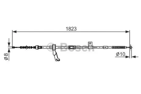Гальмівний трос 1823mm TOYOTA Avensis T25 \'\'RR ="" BOSCH 1987482297