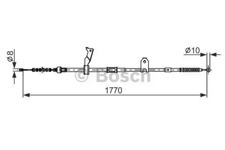 Гальмівний трос 1770mm TOYOTA Avensis T25 \'\'RL ="" BOSCH 1987482300