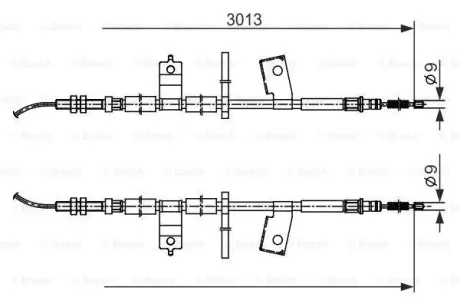 Кабель стоянкових гальм 1 987 482 585 BOSCH 1987482585