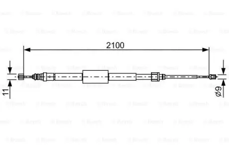 Кабель стоянкових гальм 1 987 482 635 BOSCH 1987482635