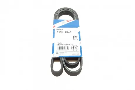 Ремінь генератора поліклиновий VW Golf/BMW/Ford/Opel (6PK1540) BOSCH 1 987 946 099