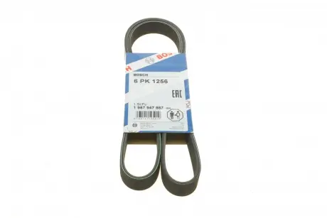 Ремінь генератора поліклиновий Hyundai i30/ Tucson/ ix20 1.4i-1.6 07-/ Kia Cee\'d/Picanto/ Soul 1.0-1.6 06- BOSCH 1 987 947 887