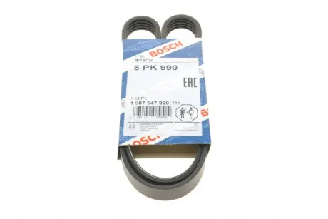 A_Ремінь П-клиновий 5PK990 - знято з вир-ва без замін ="" BOSCH 1987947920
