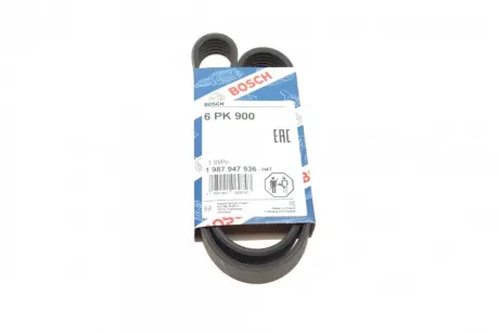 Ремінь генератора VW Caddy/Golf/Skoda Octavia 1.6/2.0 04-15/Fiat Ducato 2.5TDI 94-02/Scudo 1.6 96-06 BOSCH 1 987 947 936
