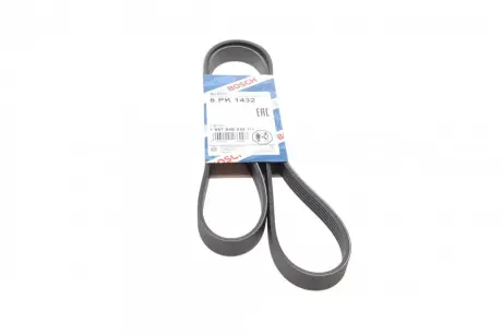 Ремінь П-клиновий 6PK1432 LANCIA/VAG/VOLVO \'\'1.2-2.5 \'\'09>> ="" BOSCH 1987948336
