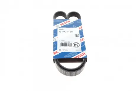Ремінь генератора VW Caddy/T5 1.9TDI (6PK1138) BOSCH 1 987 948 479