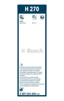 Склоочисник / задній / 260 мм. / ROBERT BOSCH 3397015449