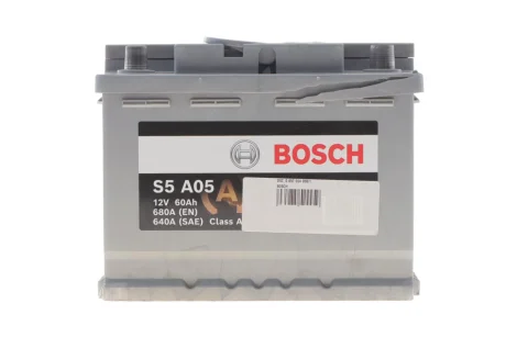 Акумуляторна батарея 60Ah/680A (242x175x190/+R/B13) (Start-Stop AGM)(незначне пошкодження) BOSCH DSC_0 092 S5A 050/1 (фото 1)