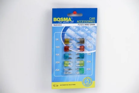Запобіжник MINI 10 MM BLISTER К-т (Блістер 10 шт) Bosma 2614