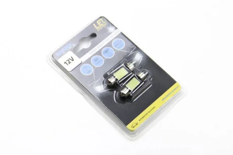 Автолампа SV8,5 LED 12V 1xCOB LED WHITE 10X36 (2 шт) Bosma 3635