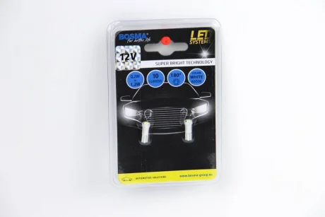 Автолампа T05 LED 12V 1xSMD 3528 LED WHITE (2 шт) Bosma 3932
