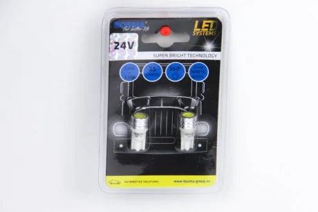 Автолампа T10 LED 24V 1XSMD 7080 LED WHITE (2 шт) Bosma 4007