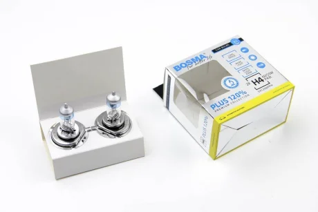 Автолампа H4 PLUS 120% 12V 60/55W P43T Упаковка 2шт Bosma 5455