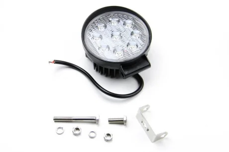 ДодатковаФара WORK LED LAMP 12/24V 9XLED EPISTAR 3W 1600 LM 60° розсіяний луч, кругла (1 шт) Bosma 6094