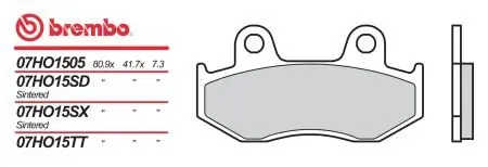Склад OE (оригінал)- передній/задній супорт BREMBO 07HO1505