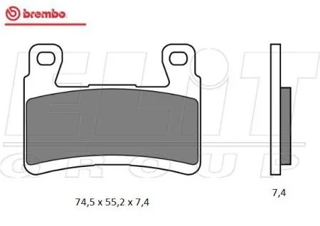 Склад передня синтетика - дорожнє використання BREMBO 07KA29SA