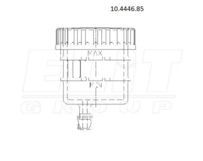 Контейнер S31 - комплект - прямий вихід, Гвинтова кришка BREMBO 10444685