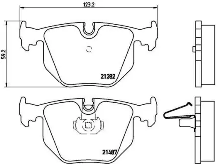 Колодки дискового тормоза BREMBO P06044