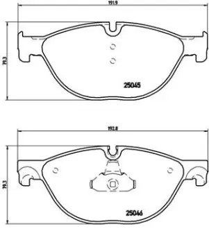 Комплект гальмівних колодок з 4 шт. дисків BREMBO P06076