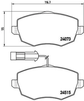 Гальмівні колодки дискові BREMBO P23127