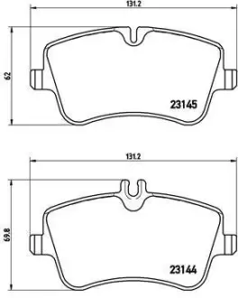 Комплект гальмівних колодок з 4 шт. BREMBO P50045