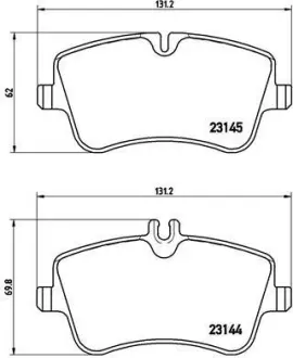 Гальмівні колодки дискові BREMBO P50 046