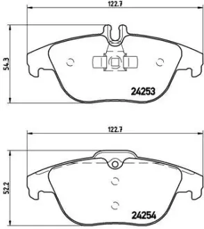Комплект гальмівних колодок з 4 шт. дисків BREMBO P50068