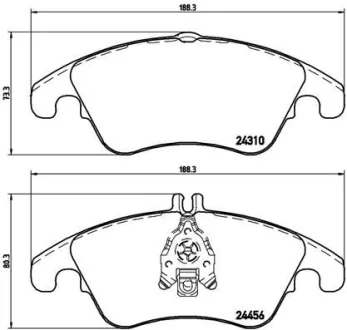 Комплект гальмівних колодок з 4 шт. дисків BREMBO P50069X