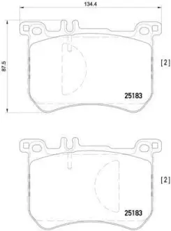 Комплект гальмівних колодок з 4 шт. дисків BREMBO P50111