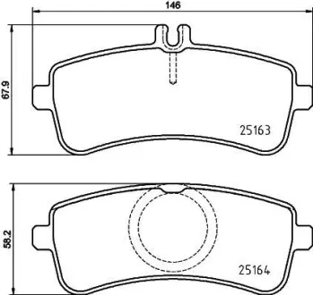 Колодки дискового тормоза BREMBO P50132